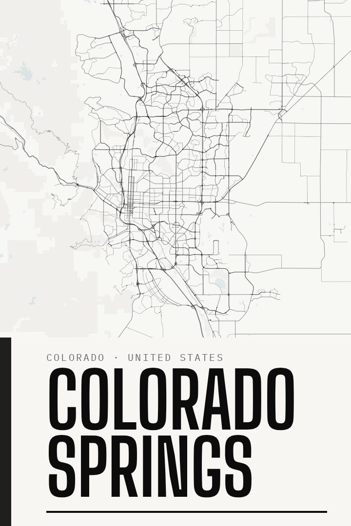 Colorado Springs map poster