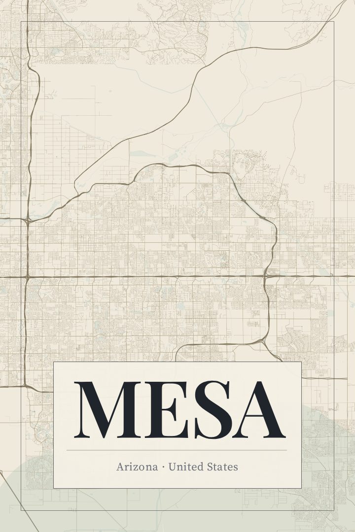 Mesa map poster