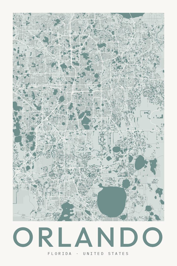 Orlando map poster
