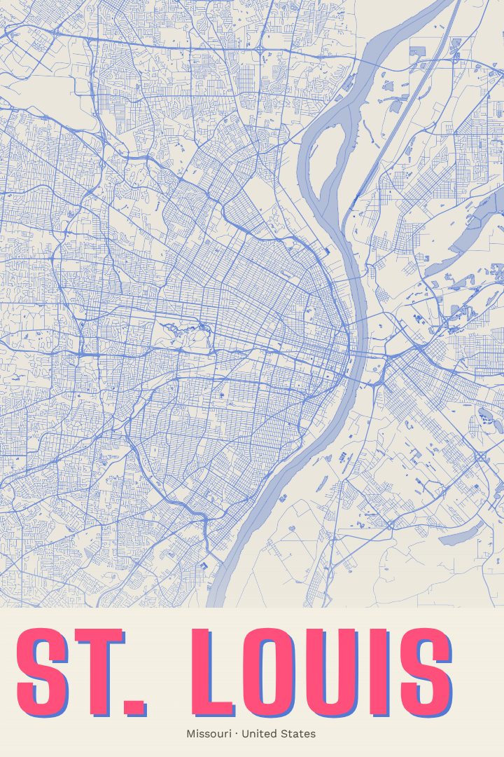 St. Louis map poster