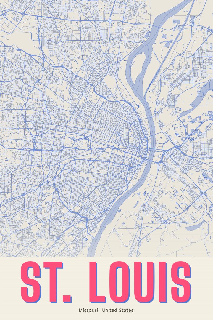 St. Louis map poster