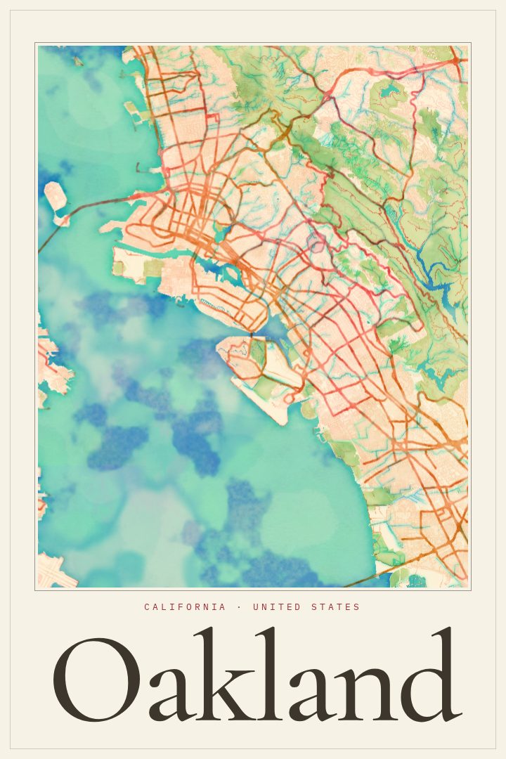 Oakland map poster
