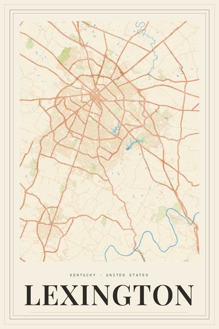 Lexington map poster