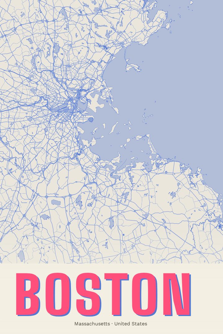Boston map poster