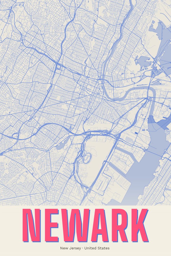 Newark map poster