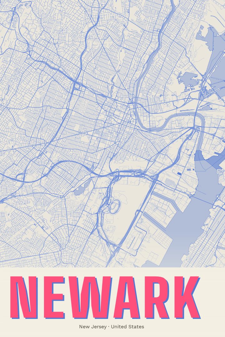 Newark map poster