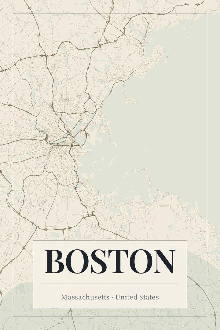 Boston map poster