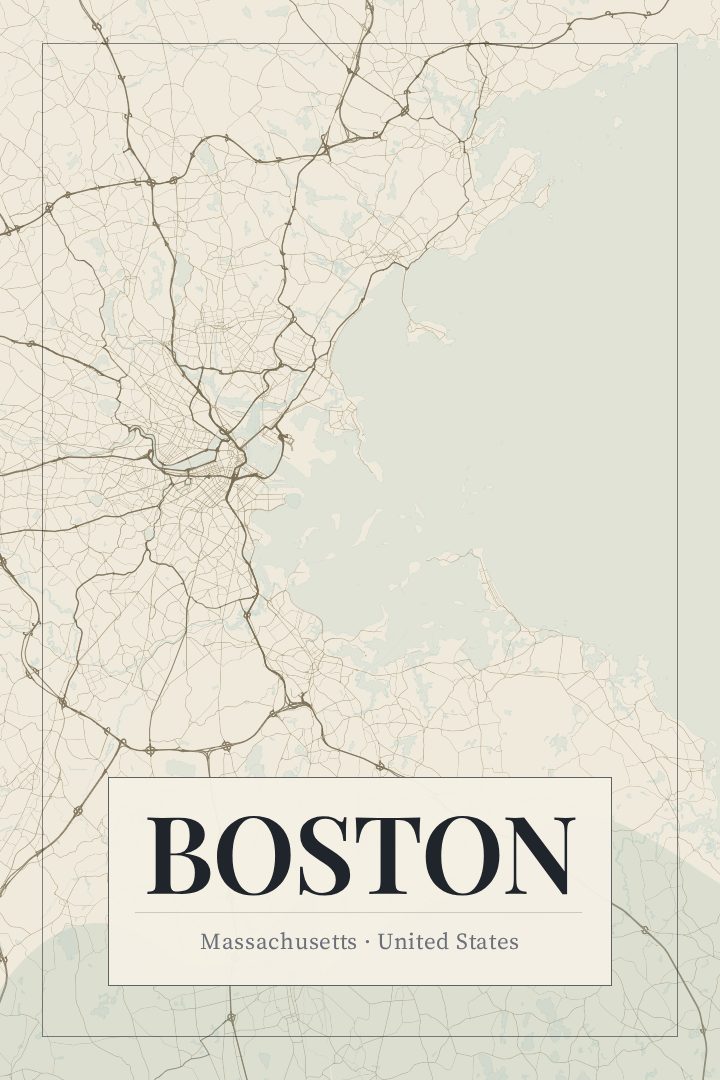 Boston map poster