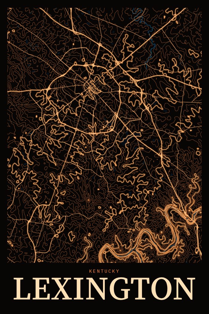 Lexington map poster