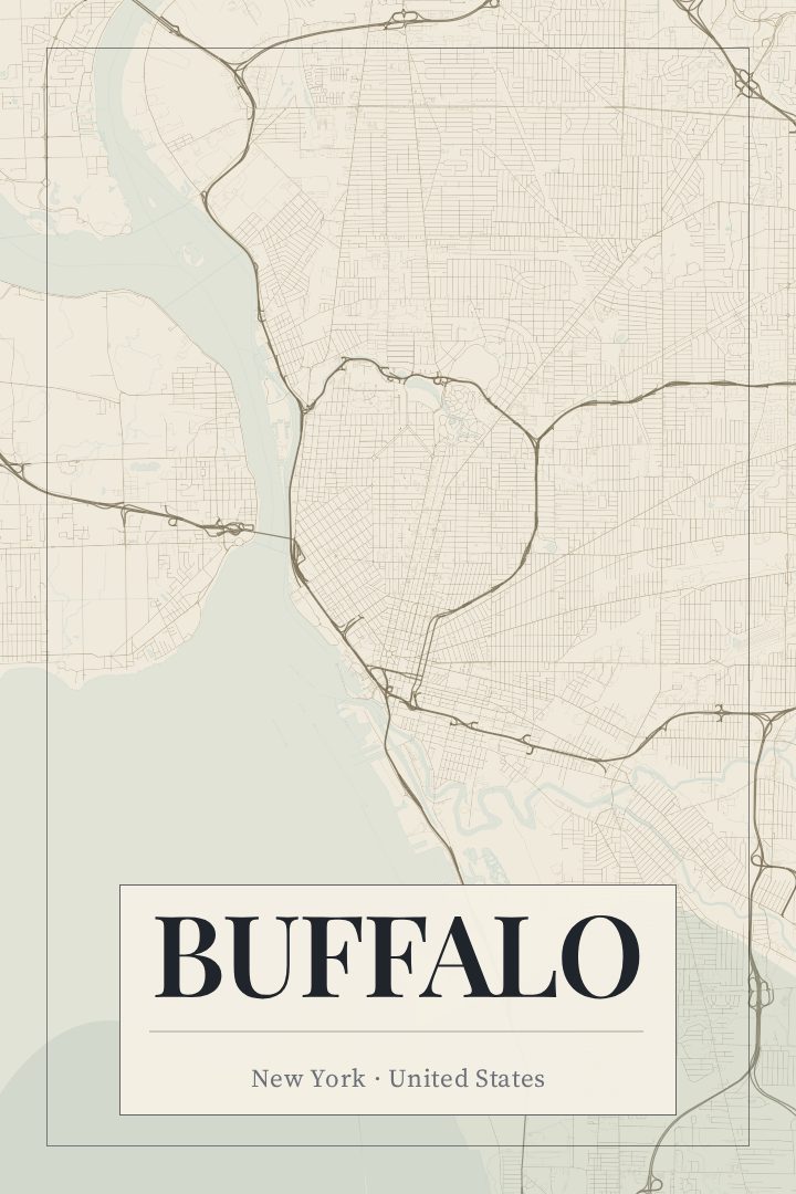 Buffalo map poster