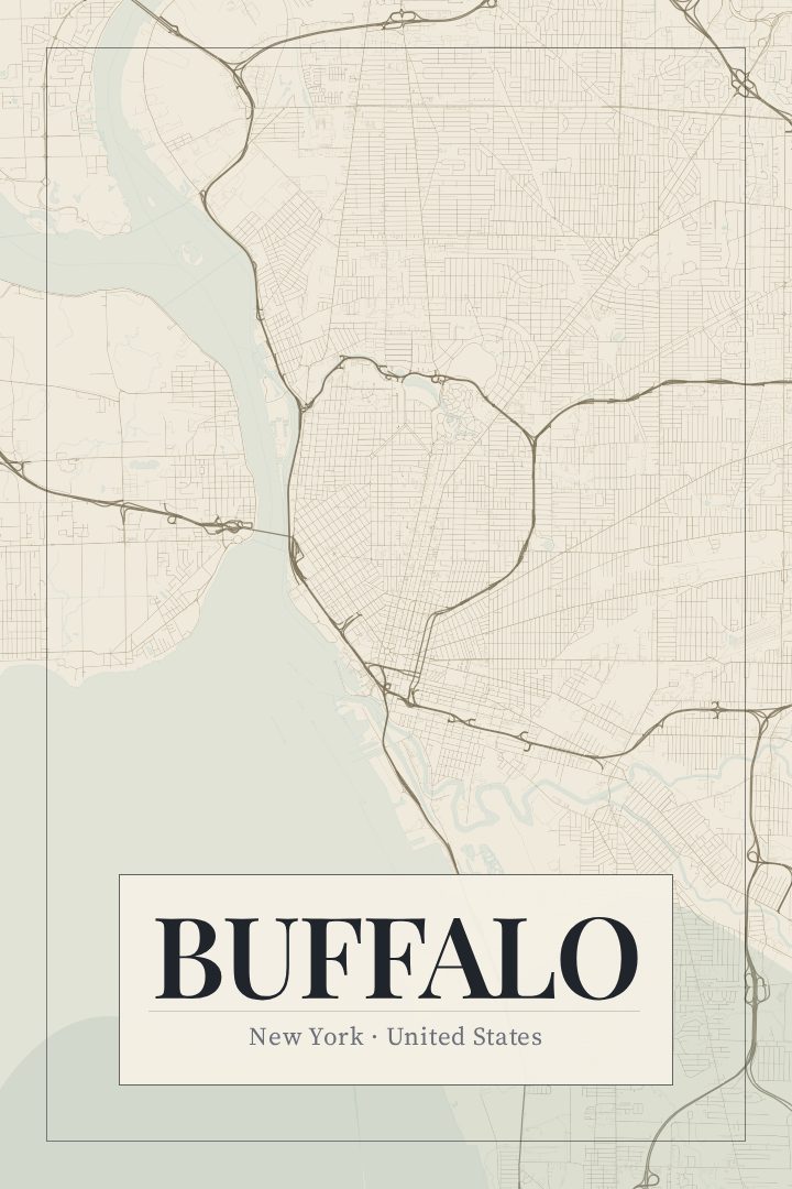 Buffalo map poster