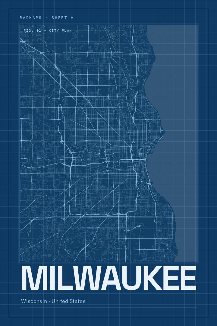 Milwaukee map poster