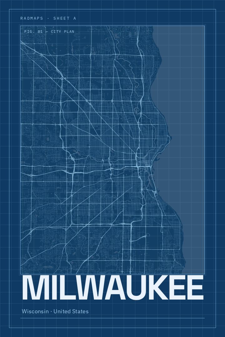 Milwaukee map poster
