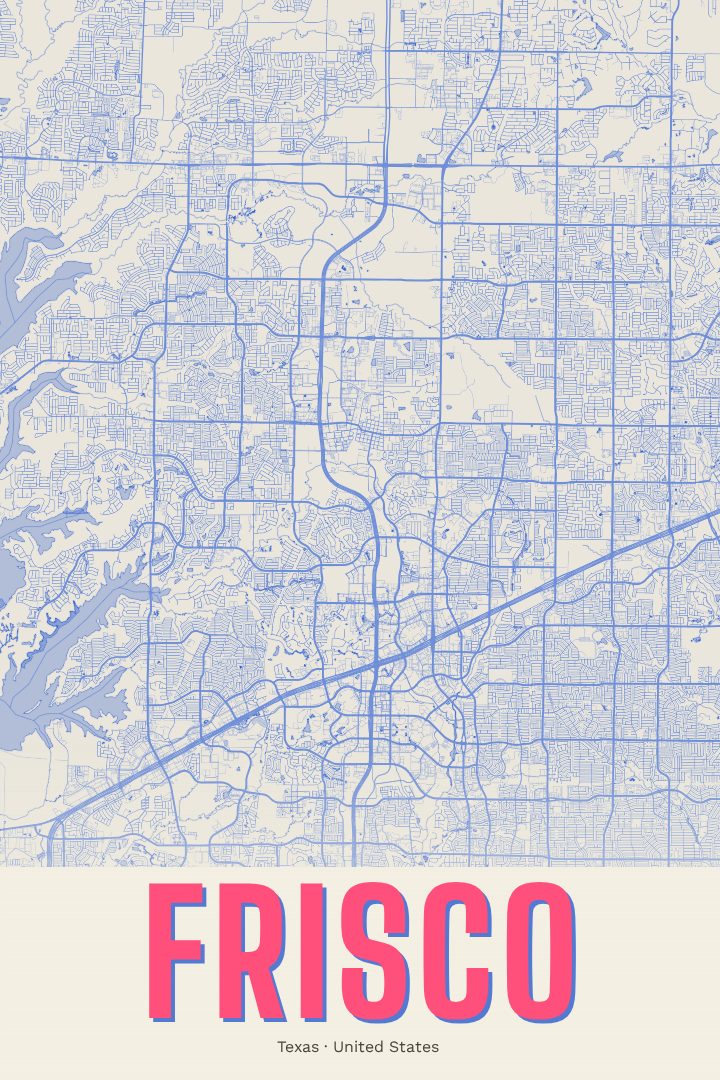 Frisco map poster, Overprint style