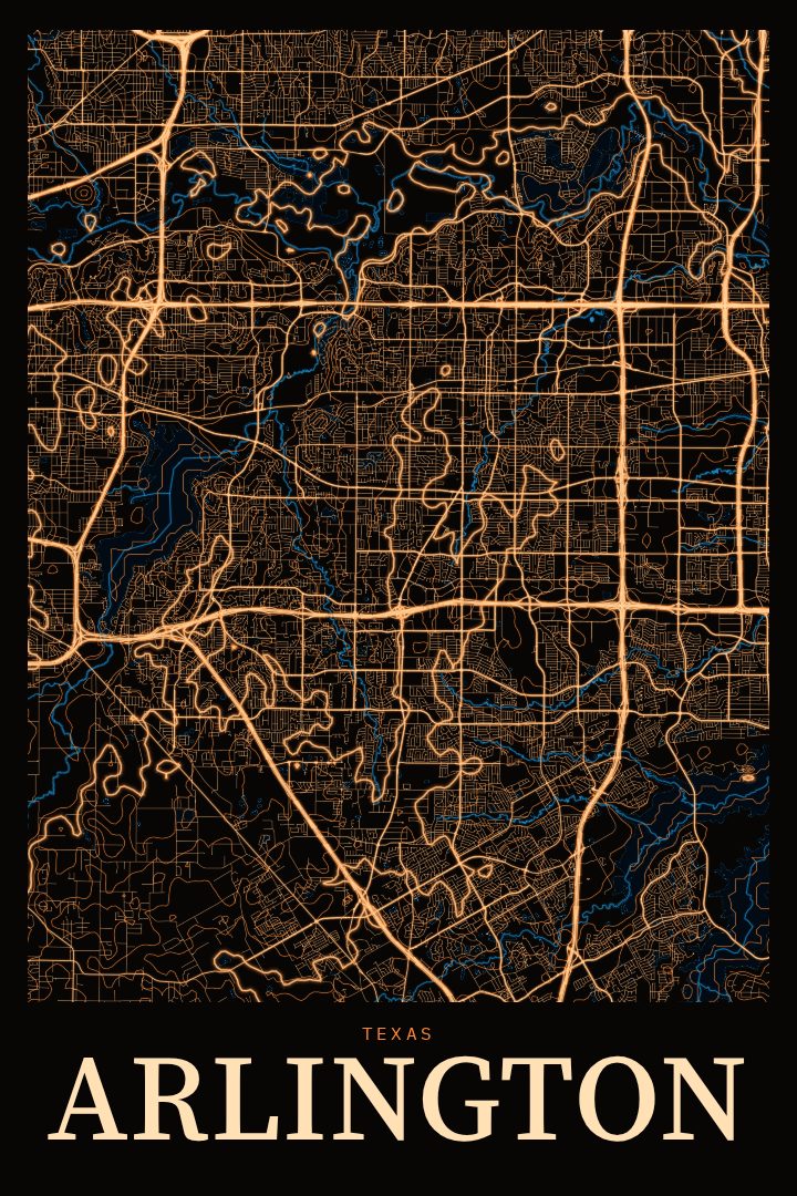 Arlington map poster