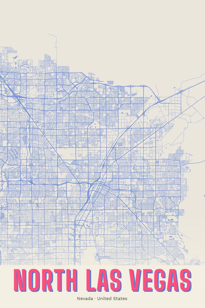 North Las Vegas map poster