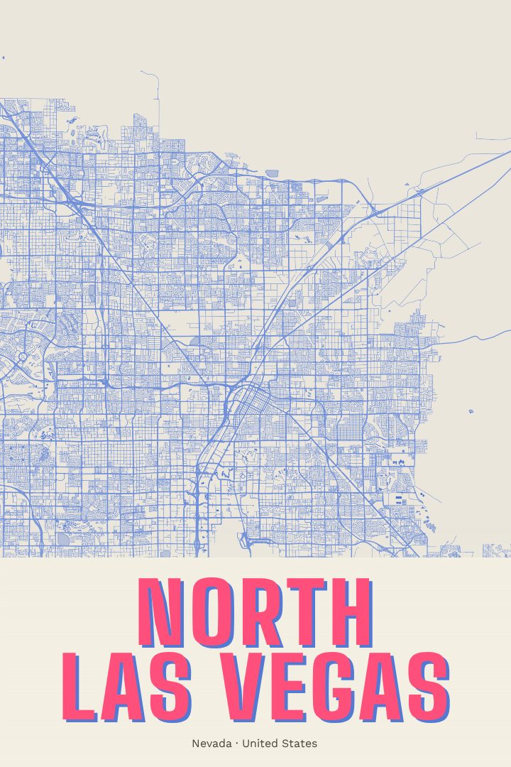 North Las Vegas map poster