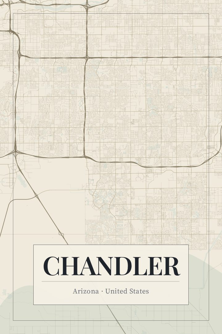 Chandler map poster