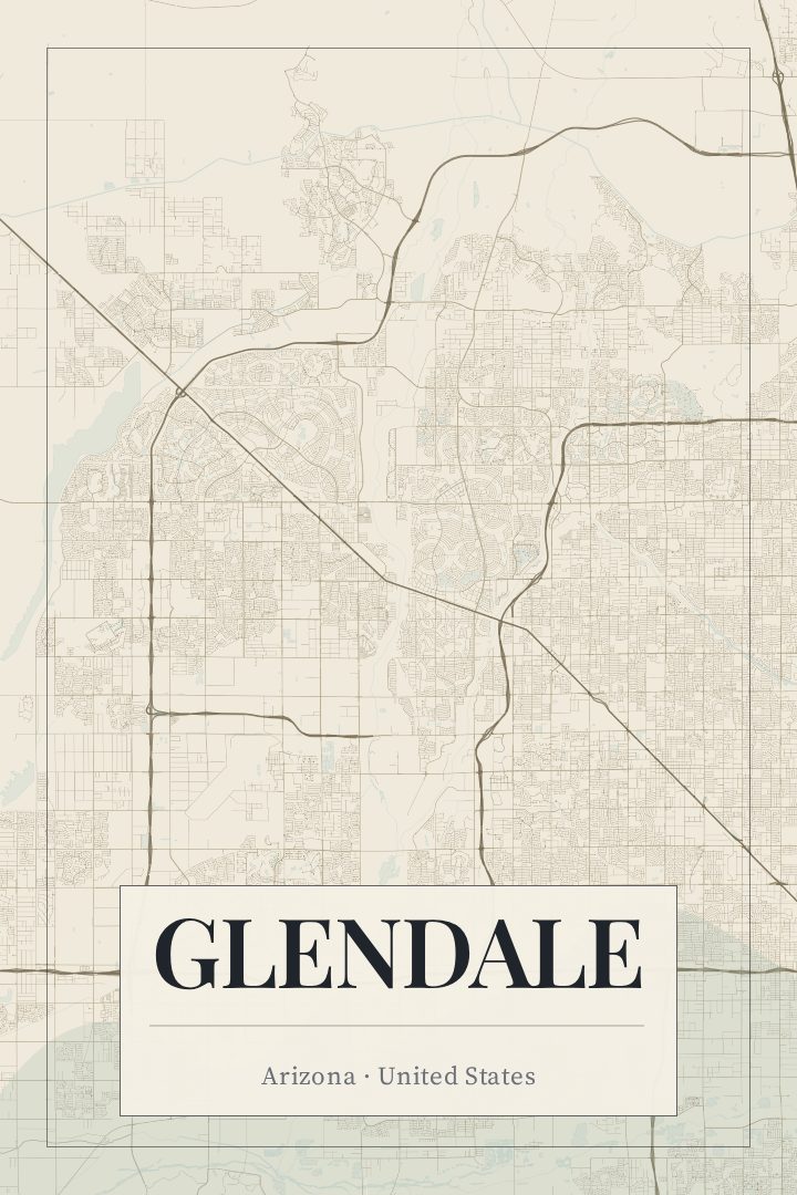 Glendale map poster