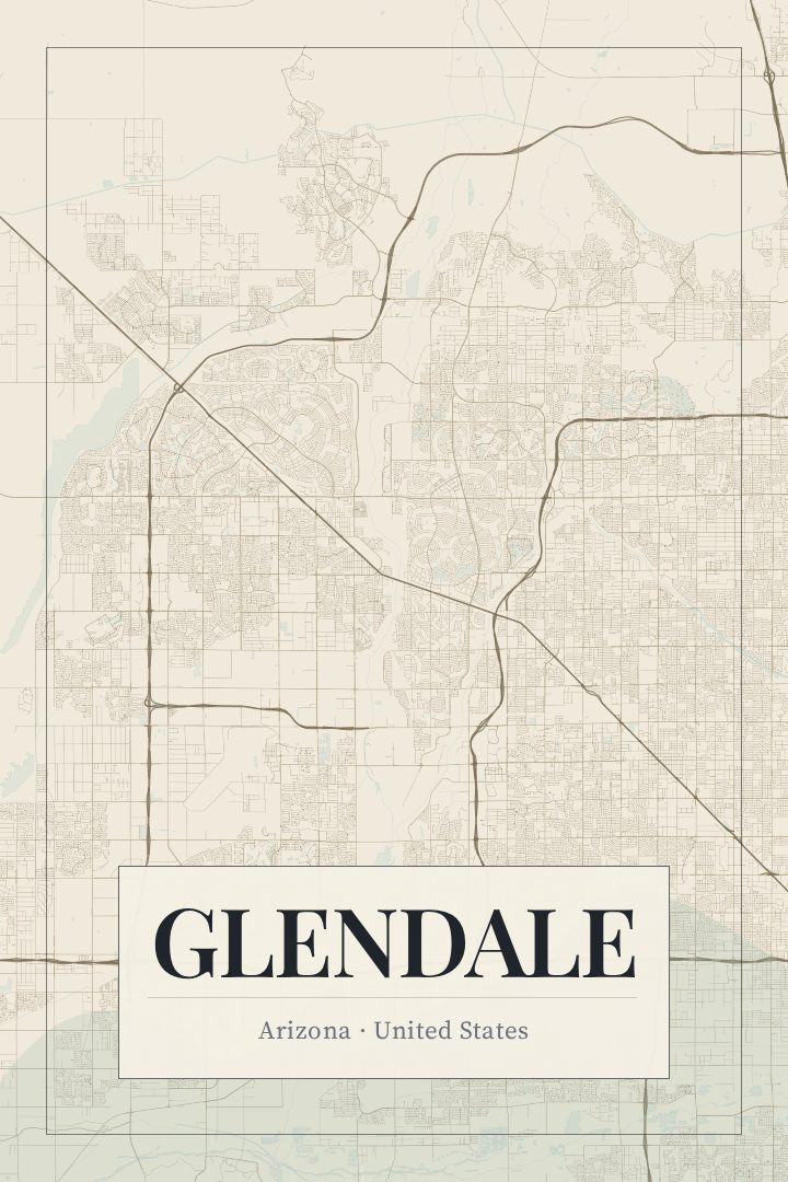 Glendale map poster
