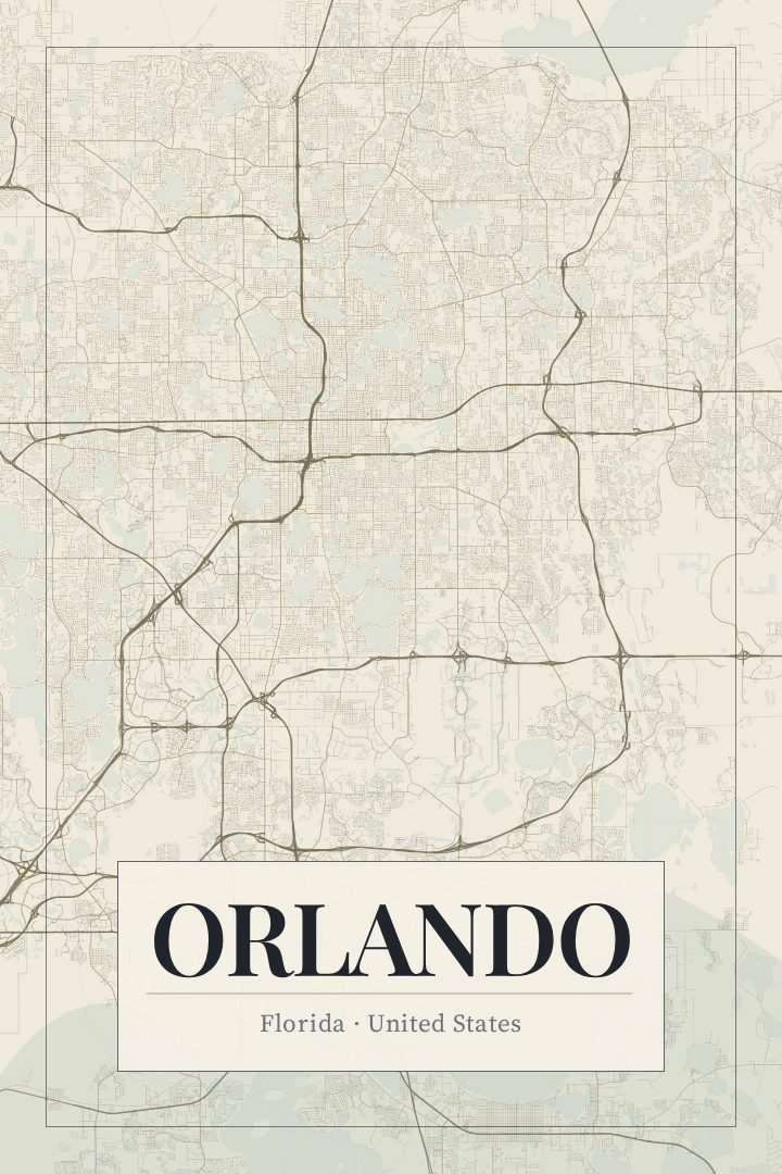 Orlando map poster