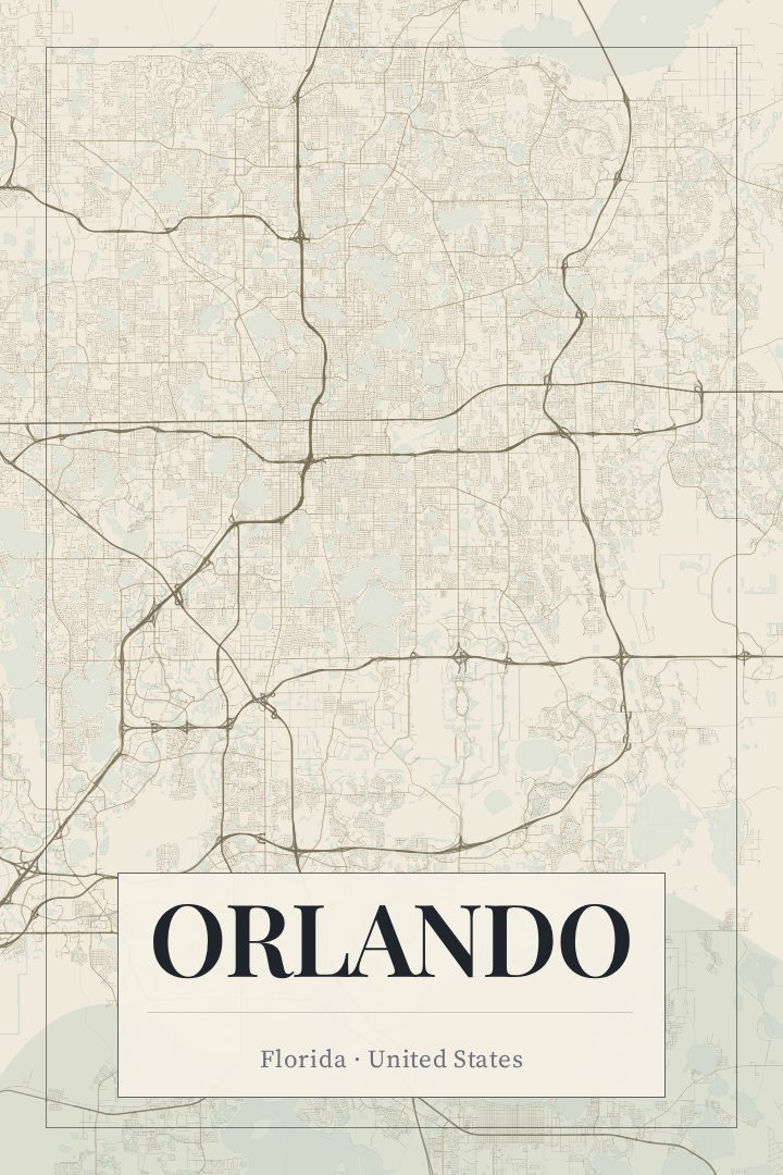 Orlando map poster