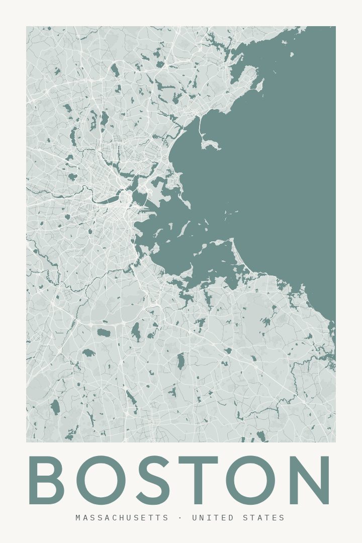 Boston map poster