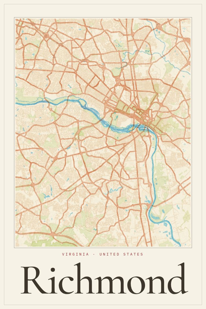 Richmond map poster