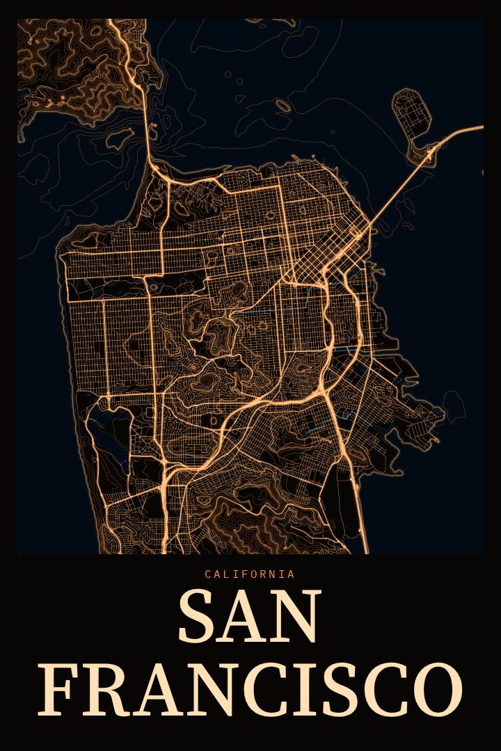 San Francisco map poster