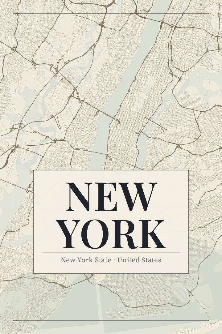New York map poster