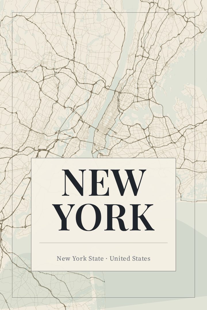 New York map poster