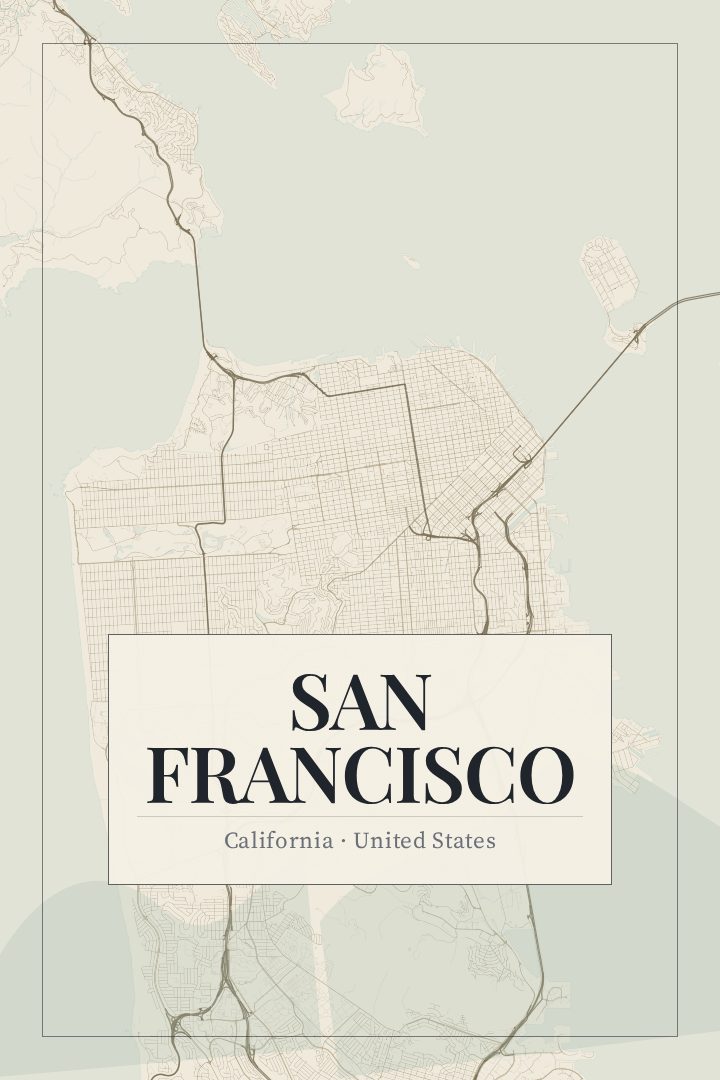 San Francisco map poster