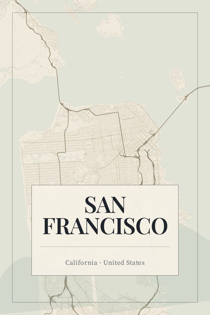 San Francisco map poster
