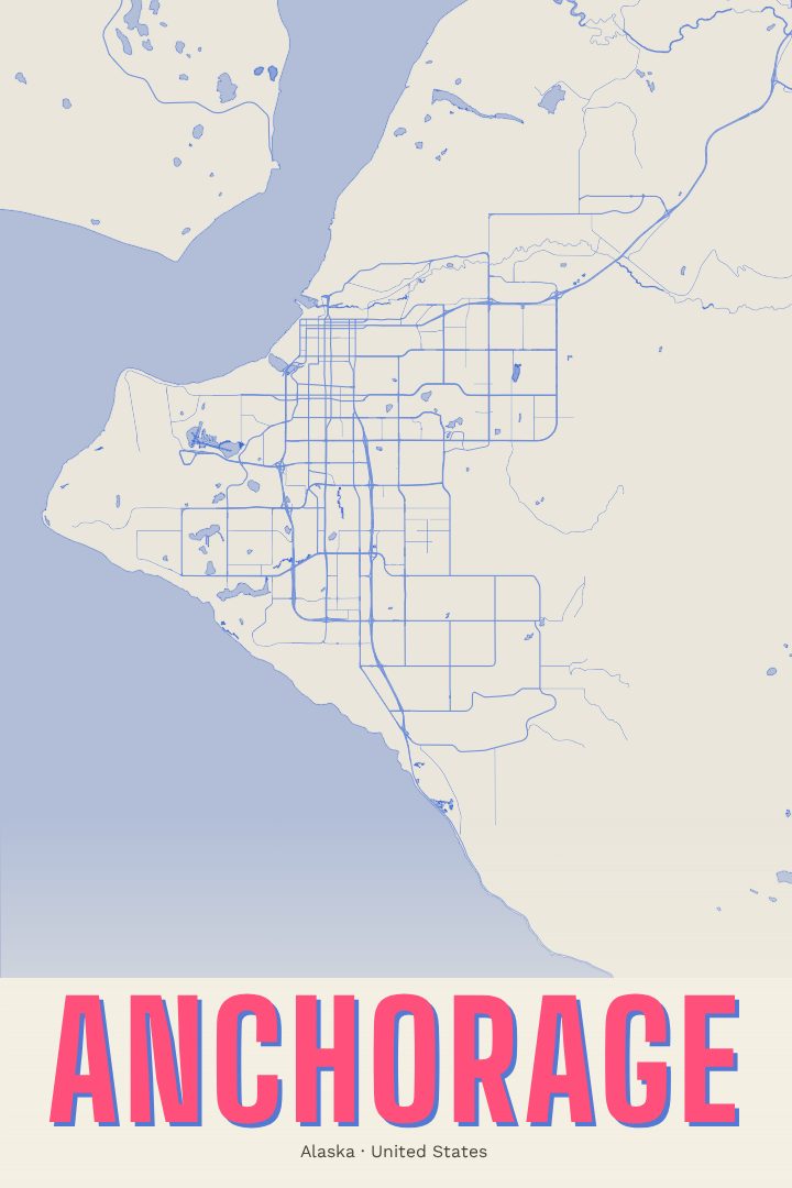 Anchorage map poster
