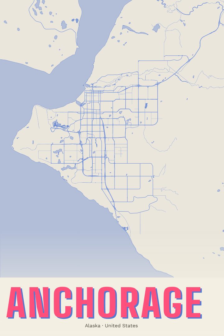 Anchorage map poster
