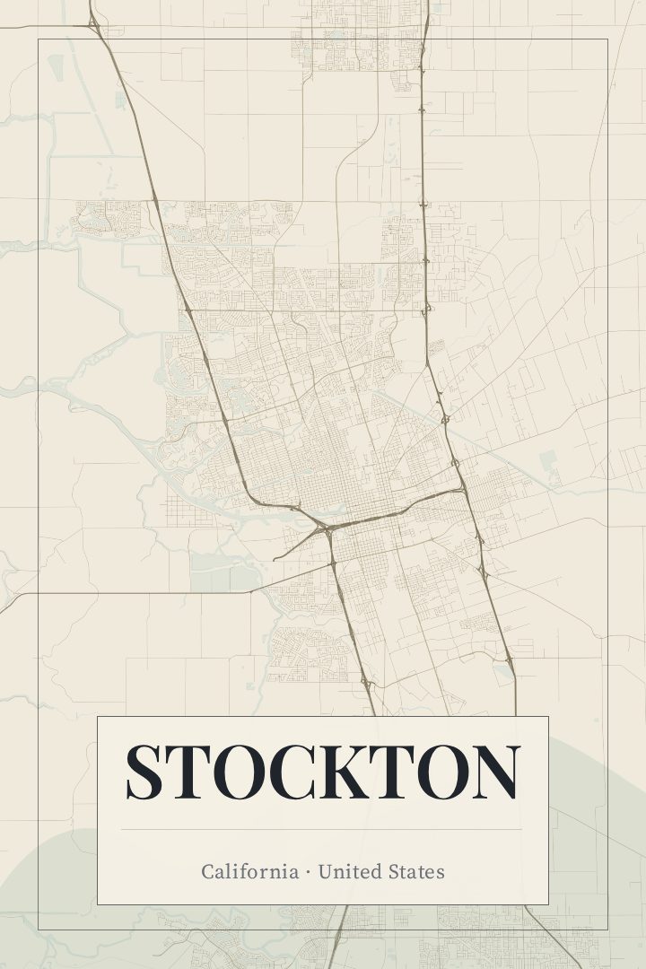 Stockton map poster