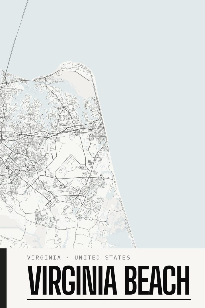 Virginia Beach map poster