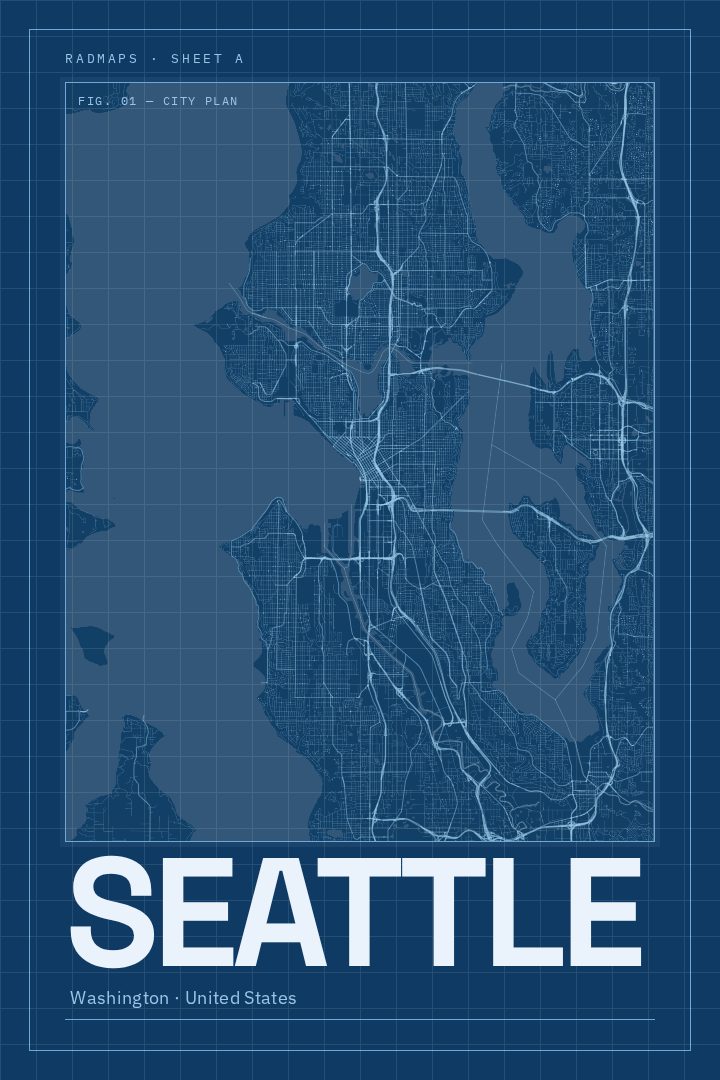 Seattle map poster