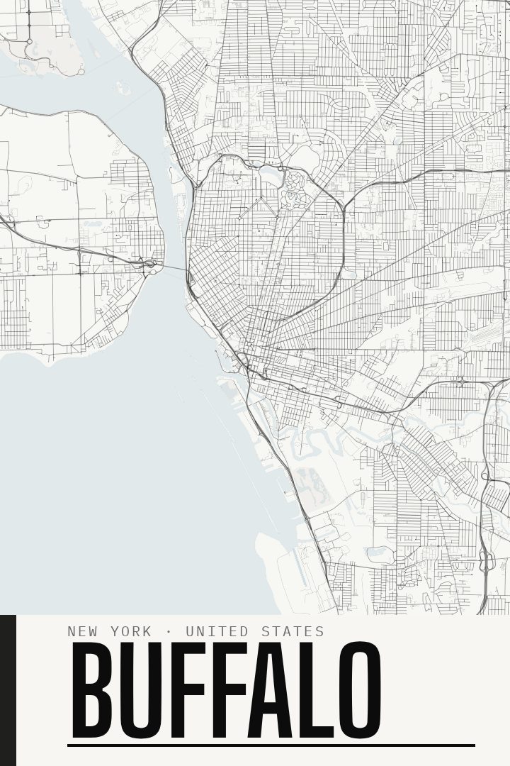 Buffalo map poster