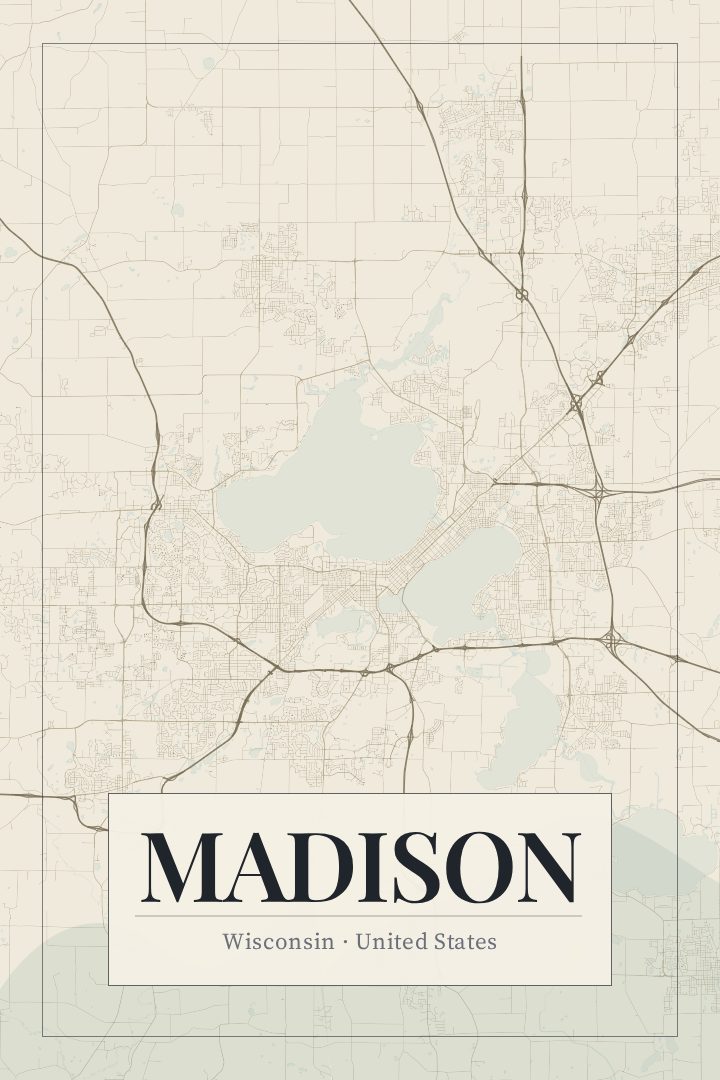 Madison map poster