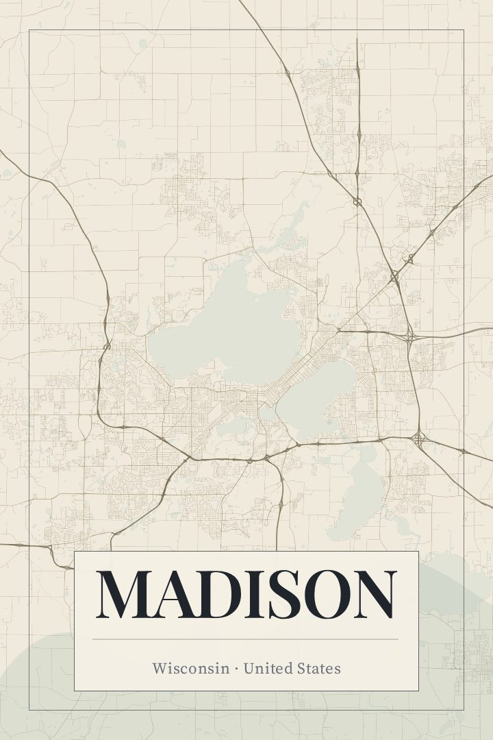 Madison map poster