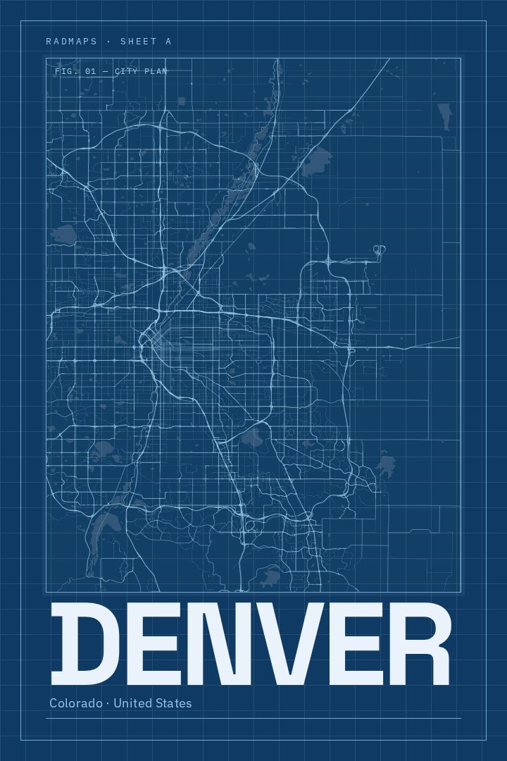 Denver map poster