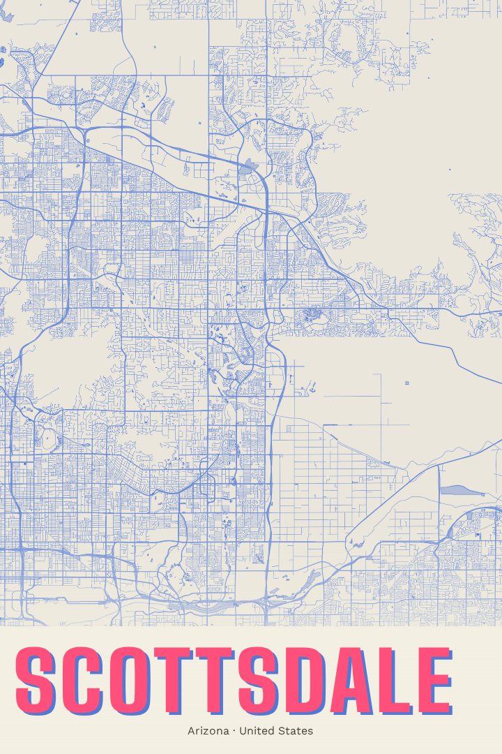 Scottsdale map poster