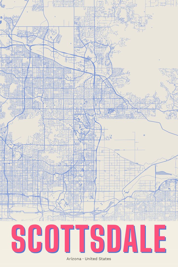 Scottsdale map poster