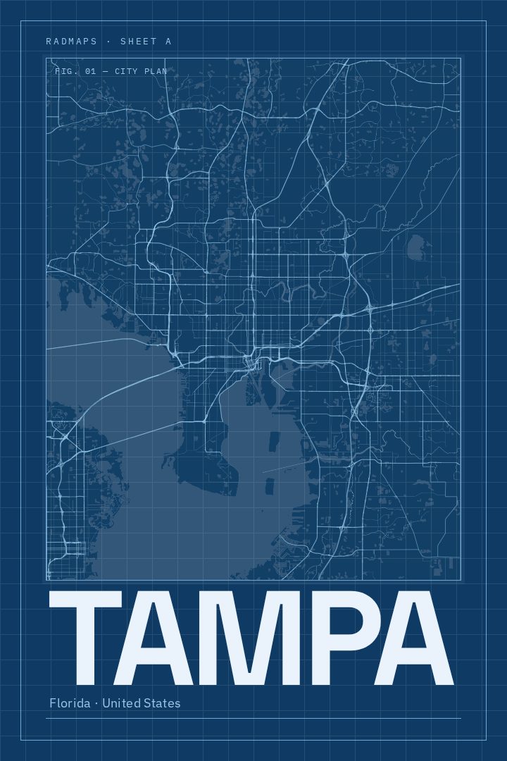 Tampa map poster