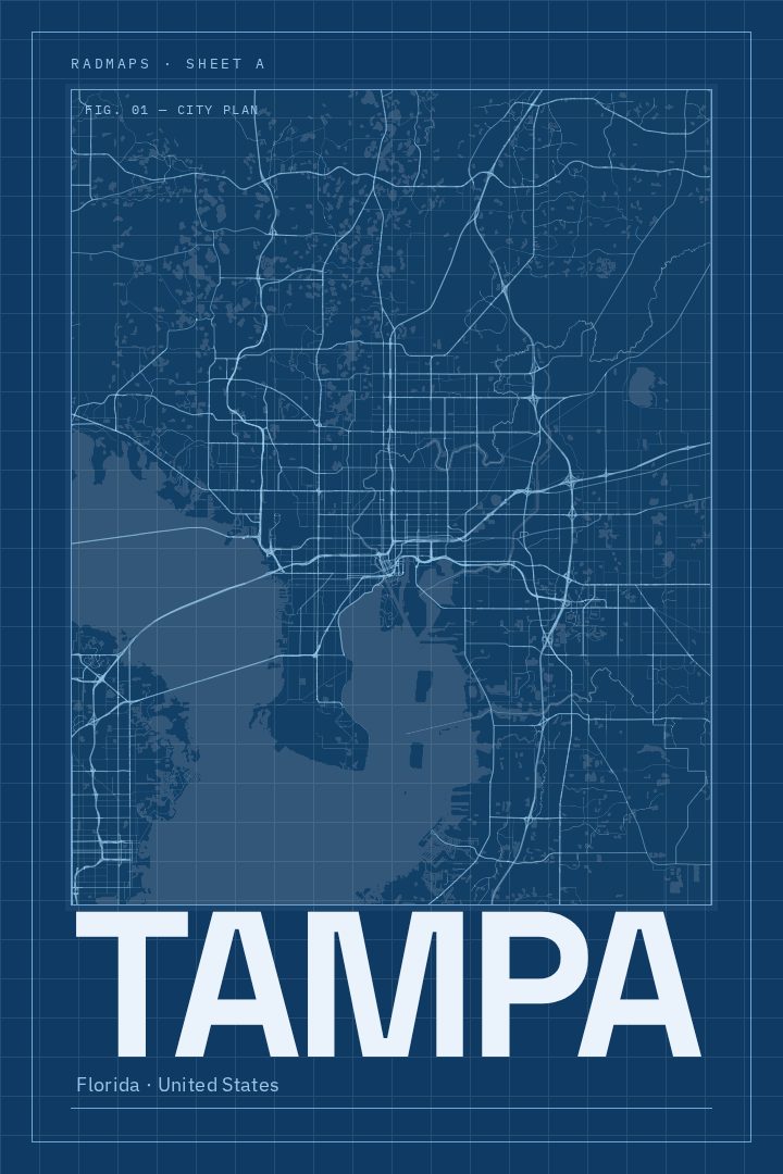 Tampa map poster