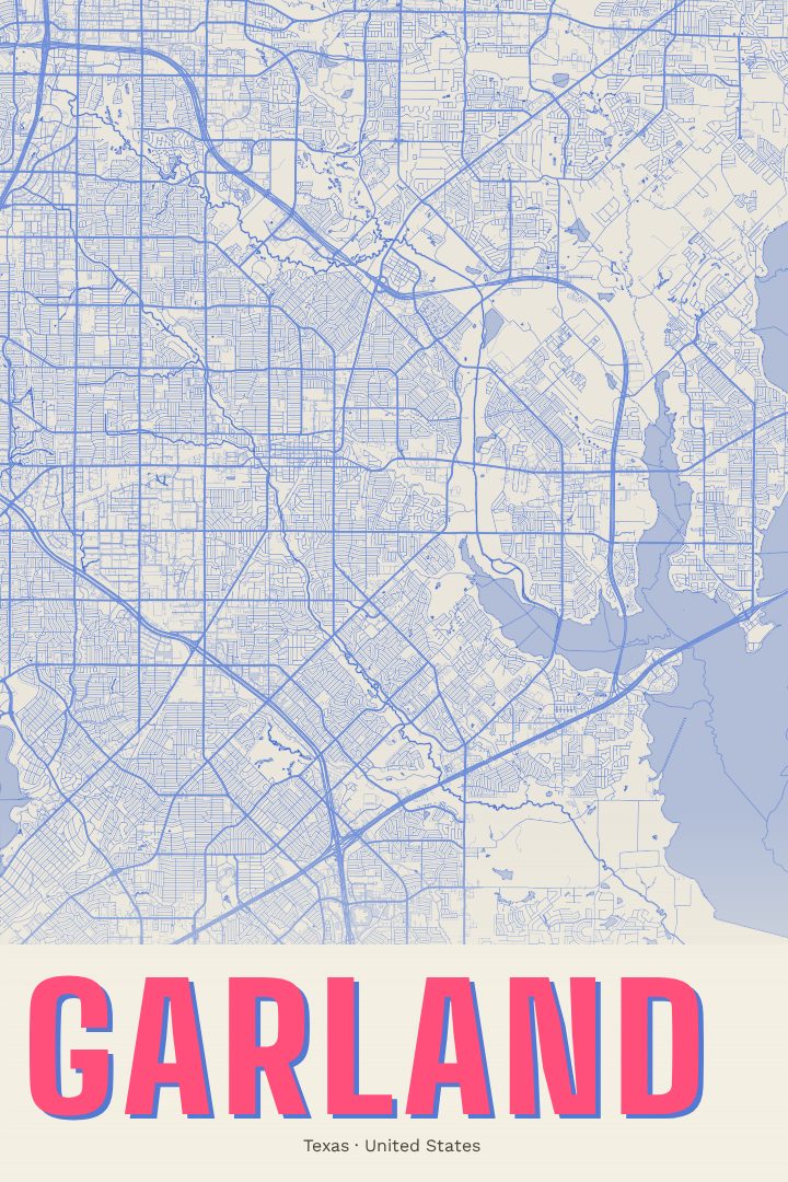 Garland map poster