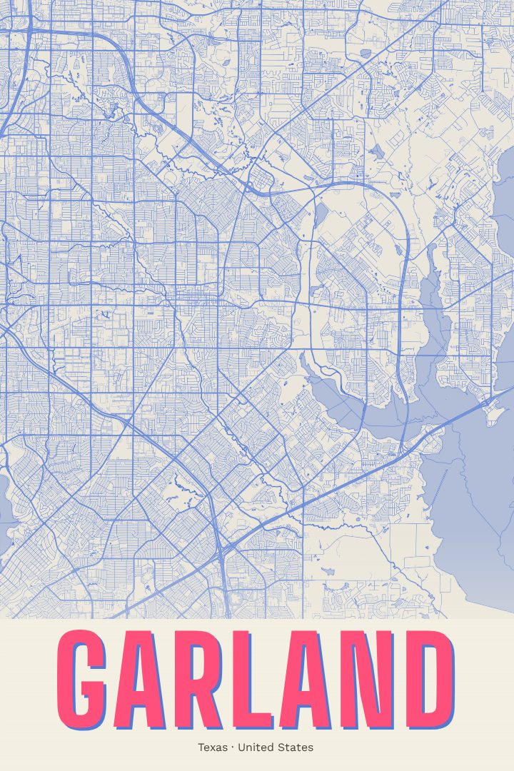 Garland map poster