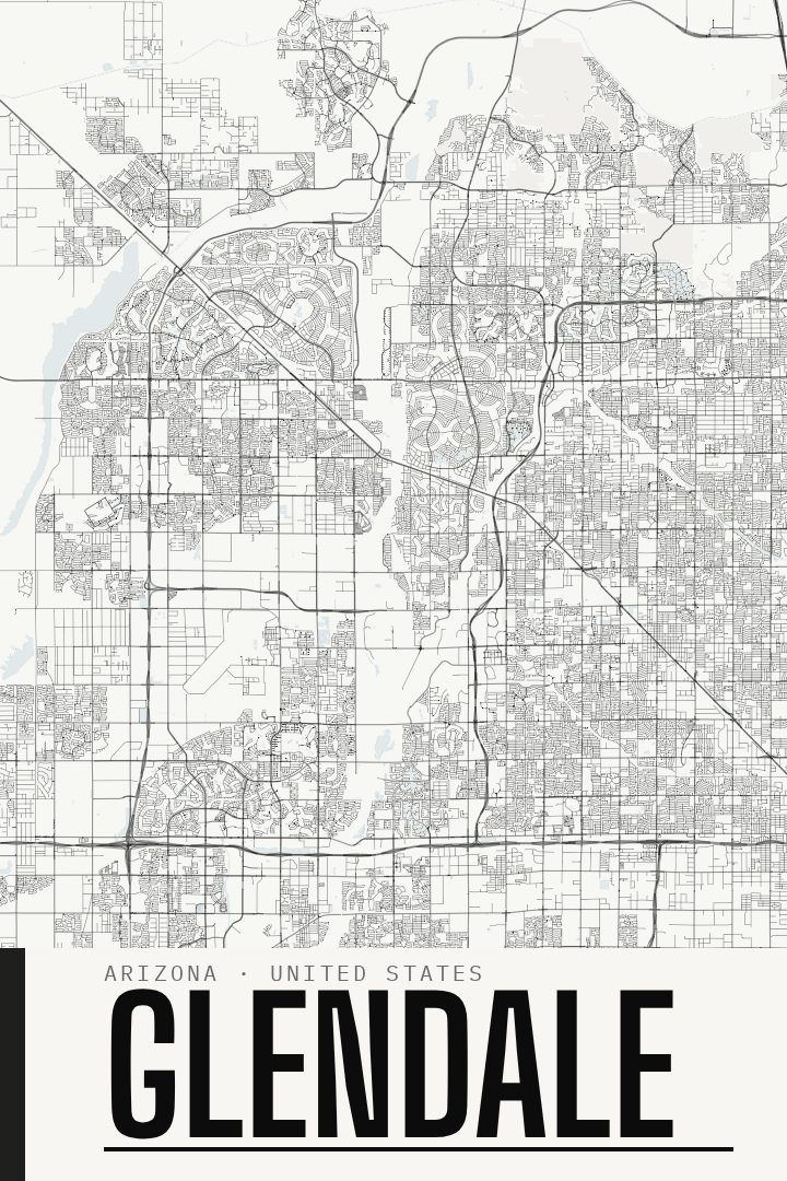 Glendale map poster