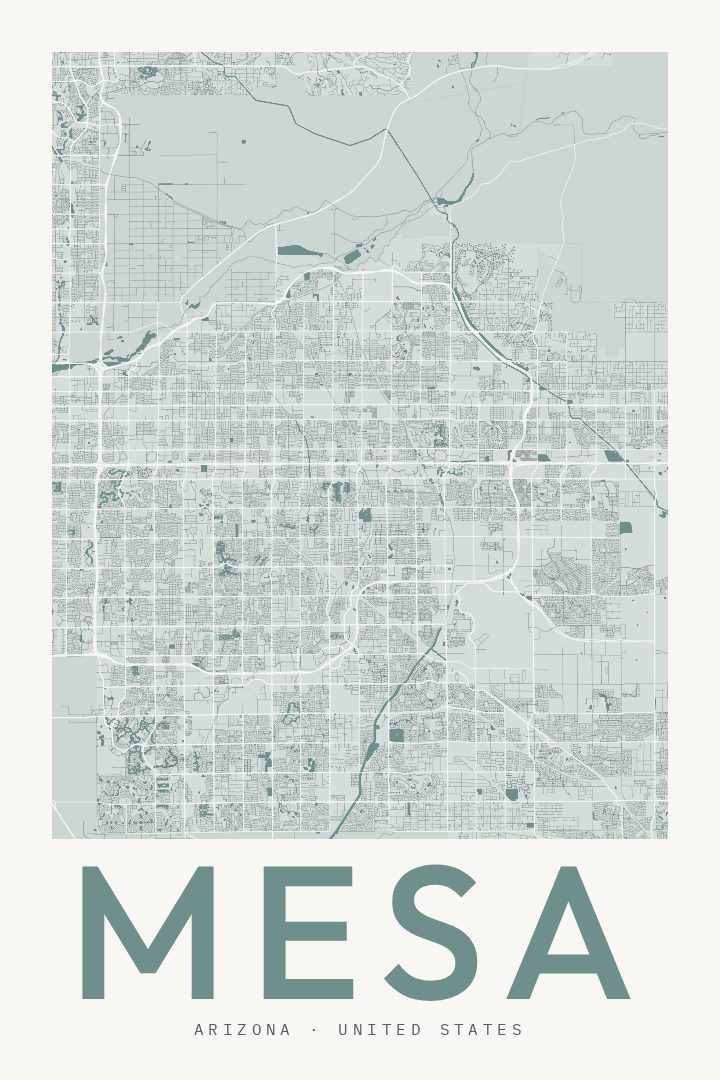 Mesa map poster